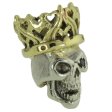 (image for) Cursed King in Brass/White Brass w/Red Garnet Eye (Polished Crown) by Covenant Everyday Gear