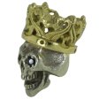 (image for) Cursed King in Brass/White Brass w/Black Onyx Eye (Polished Crown) by Covenant Everyday Gear