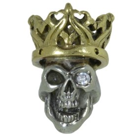 Cursed King in Brass/White Brass w/Zicron Eye (Polished Crown) by Covenant Everyday Gear