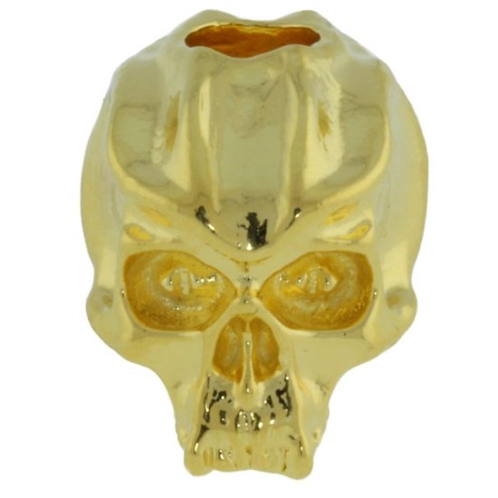 (image for) Cyber Skull Bead in 18K Gold Finish by Schmuckatelli Co.