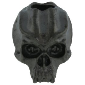 Cyber Skull Bead in Hematite Matte Finish by Schmuckatelli Co.