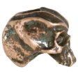 (image for) Cyber Skull Bead in Roman Copper Oxide Finish by Schmuckatelli Co.