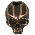 (image for) Cyber Skull Bead in Roman Copper Oxide Finish by Schmuckatelli Co.