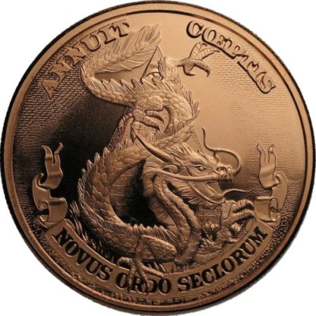 (image for) Dollar Dragon #24 (2017 Silver Shield Mini Mintage) 1 oz .999 Pure Copper Round