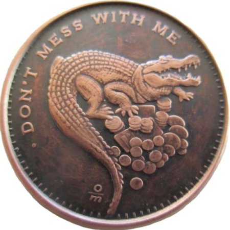 (image for) Don't Mess With Me 1 oz .999 Pure Copper Round (Black Patina)