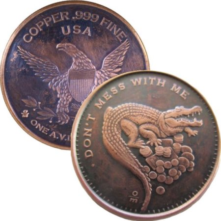 (image for) Don't Mess With Me 1 oz .999 Pure Copper Round (Black Patina)
