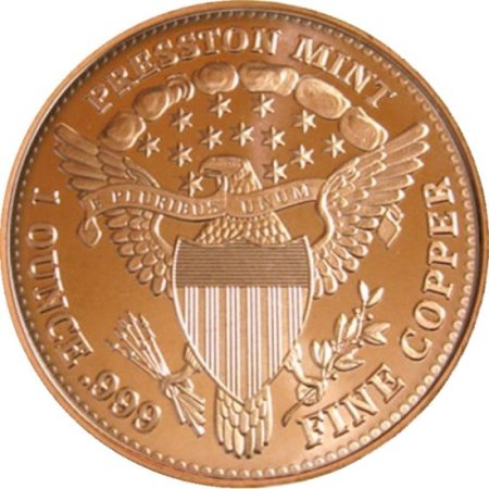 (image for) Don't Tread On Me 1 oz .999 Pure Copper Round (Presston Mint)