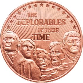 Donald J. Trump ~ Deplorables (Disme) 1 oz .999 Pure Copper Round