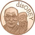 (image for) disOBEY Dalai Lama #36 (2017 Silver Shield Mini Mintage) 1 oz .999 Pure Copper Round