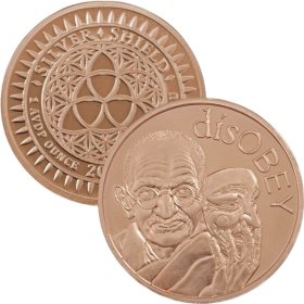 disOBEY Gandhi #27 (2017 Silver Shield Mini Mintage) 1 oz .999 Pure Copper Round