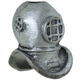 Diving Helmet Bead in Pewter by Marco Magallona