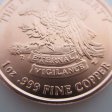 (image for) Don't Tread On Me 1 oz .999 Pure Copper Round (Est. 1754)