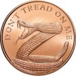 (image for) Don't Tread On Me 1 oz .999 Pure Copper Round (2017 Silver Shield)