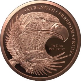 Eagle - Strength, Freedom, Pride 2 oz .999 Pure Copper Round