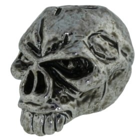 Emerson Skull Bead in Antique Rhodium Finish by Schmuckatelli Co.