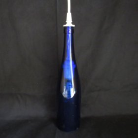 Edison Bulb Wine Bottle Pendant Lamp - Blue