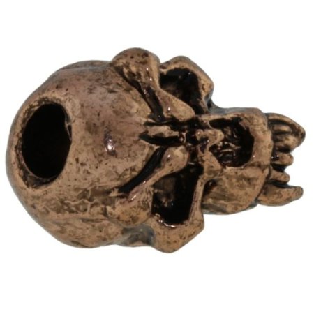 (image for) Fang Skull Bead in Antique Copper Finish by Schmuckatelli Co.