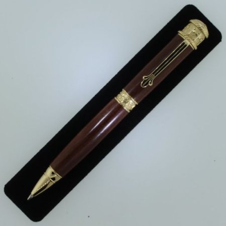 (image for) Faith, Hope, and Love Twist Pen in (Cocobolo Rosewood) 24K Gold
