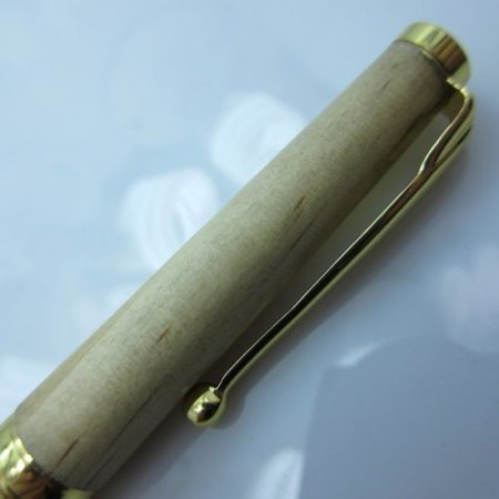 (image for) Funline Comfort Grip Pen in (Curley Maple) 24kt Gold