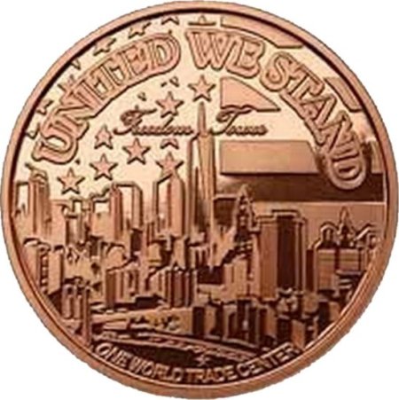 (image for) Freedom Tower "United We Stand" 1 oz .999 Pure Copper Round (Presston Mint)