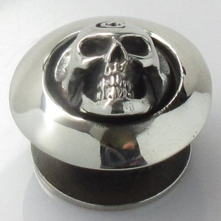 (image for) Skull Cord Button in White Brass by Covenant Everyday Gear