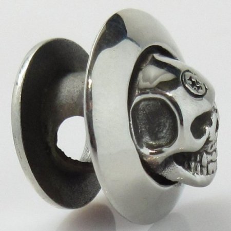 (image for) Skull Cord Button in White Brass by Covenant Everyday Gear