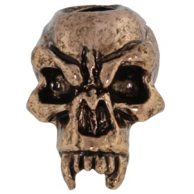 Fang Skull Bead in Antique Copper Finish by Schmuckatelli Co.