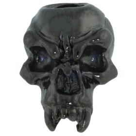 Fang Skull Bead in Hematite Finish by Schmuckatelli Co.