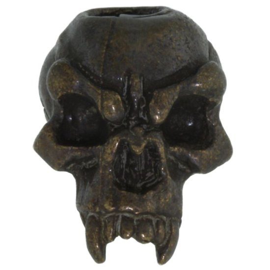 (image for) Fang Skull Bead in Solid Oil Rubbed Bronze by Schmuckatelli Co.