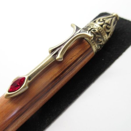 (image for) Gothica Twist Pen in (Tigerwood) Antique Brass