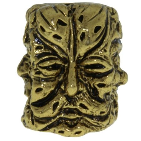 (image for) Green Man Bead in 18K Antique Gold Finish by Schmuckatelli Co.