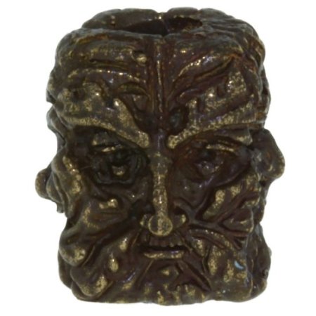 (image for) Green Man Bead in Solid Oil Rubbed Bronze by Schmuckatelli Co.