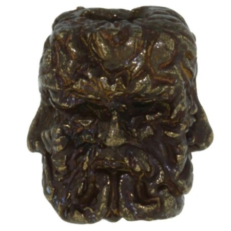 (image for) Green Man Bead in Solid Oil Rubbed Bronze by Schmuckatelli Co.