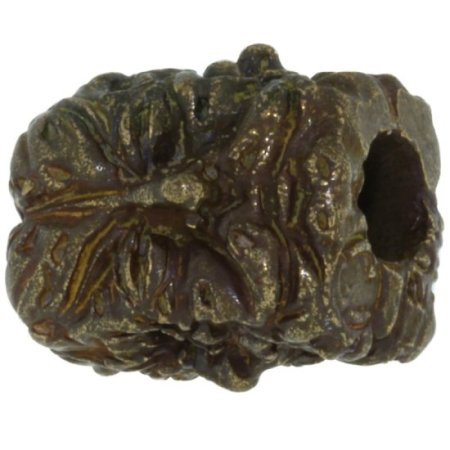 (image for) Green Man Bead in Solid Oil Rubbed Bronze by Schmuckatelli Co.