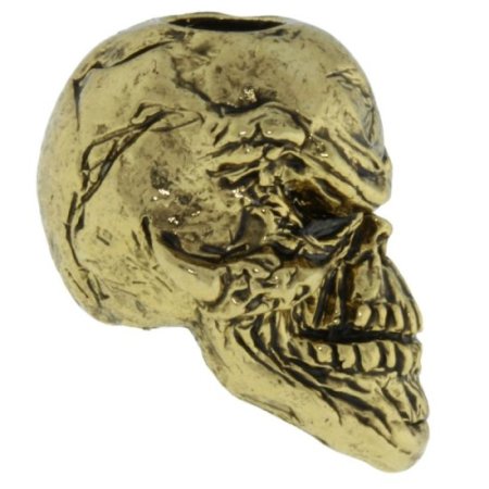 (image for) Grins Skull Bead in 18K Antique Gold Finish by Schmuckatelli Co.