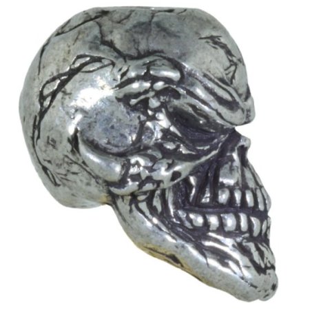 (image for) Grins Skull Bead in Pewter by Schmuckatelli Co.