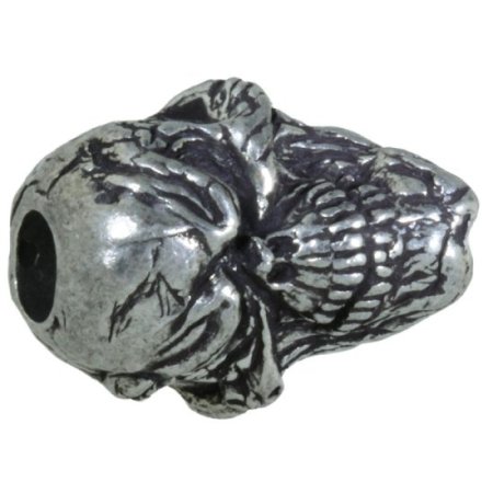 (image for) Grins Skull Bead in Pewter by Schmuckatelli Co.