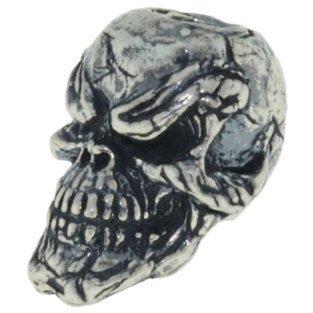 (image for) Grins Skull Bead in Solid .925 Sterling Silver by Schmuckatelli Co.