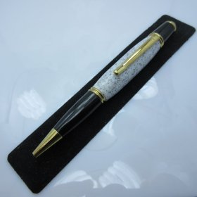 Gatsby Twist Pen in (White Camo) 24kt Gold