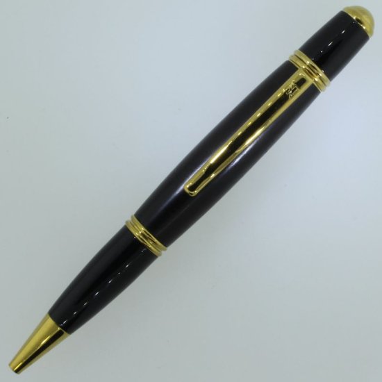 (image for) Gatsby Twist Pen in (Ebony) 24kt Gold