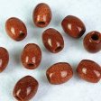 (image for) Gold Sand Stone Gemstone Beads (Set of 2 Beads)