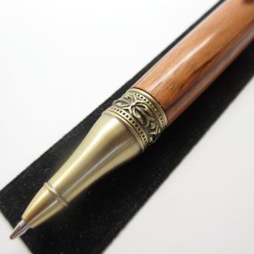 Gothica Twist Pen in (Tigerwood) Antique Brass