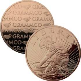 Liberty ~ Panning For Gold (GRAMMCO Great American Mint And Refinery) 1 oz .999 Pure Copper Round
