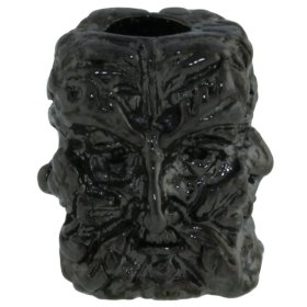 Green Man Bead in Hematite Finish by Schmuckatelli Co.