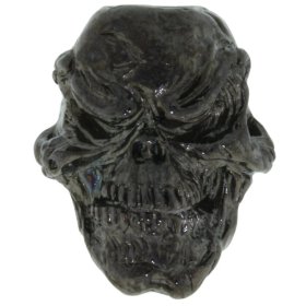 Grins Skull Bead in Hematite Finish by Schmuckatelli Co.