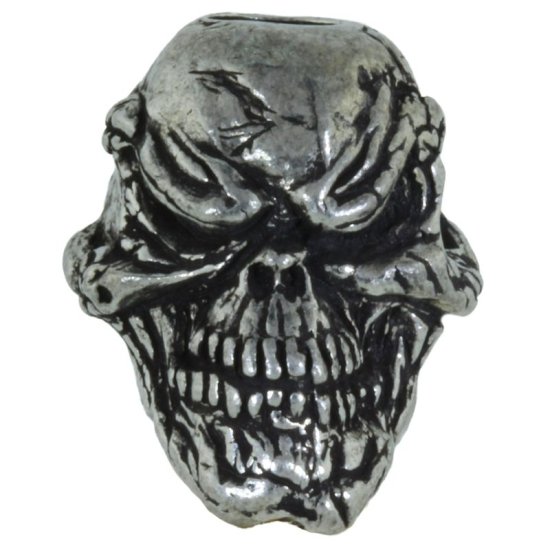 (image for) Grins Skull Bead in Pewter by Schmuckatelli Co.