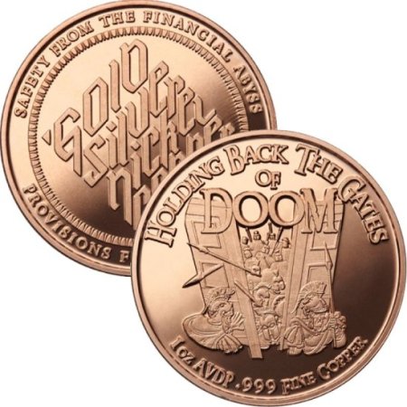 (image for) Holding Back The Gates Of Doom 1 oz .999 Pure Copper Round