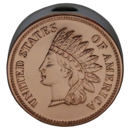 (image for) Indian Head Penny Design (Polished Copper) Stainless Steel Core Lanyard Bead By Barter Wear 