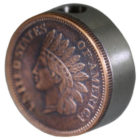 (image for) Indian Head Penny Design In Copper (Black Patina) Stainless Steel Core Lanyard Bead By Barter Wear
