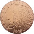 (image for) Incuse Indian 1 oz .999 Pure Copper Round (Presston Mint)